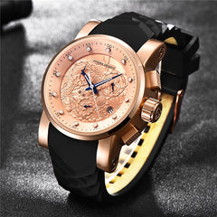 Mens Watches Top Luxury Brand PAGANI DESIGN Sport Military Quatz Watch Silicone Strap Chronograph Waterproof Men's Wrist watch