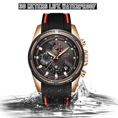LIGE New Mens Watches Top Luxury Brand Men Unique Sports Watch Men's Quartz Date Clock Waterproof Wrist Watch Relogio Masculino