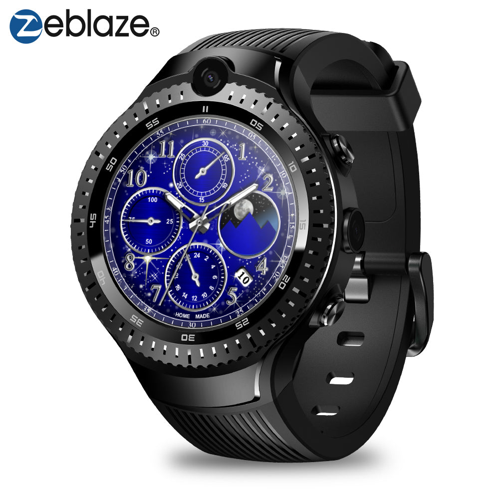 New Zeblaze THOR 4 Dual 4G SmartWatch 5.0MP+5.0MP Dual Camera Android Watch 1.4" AOMLED Display GPS/GLONASS 16GB Smart Watch Men