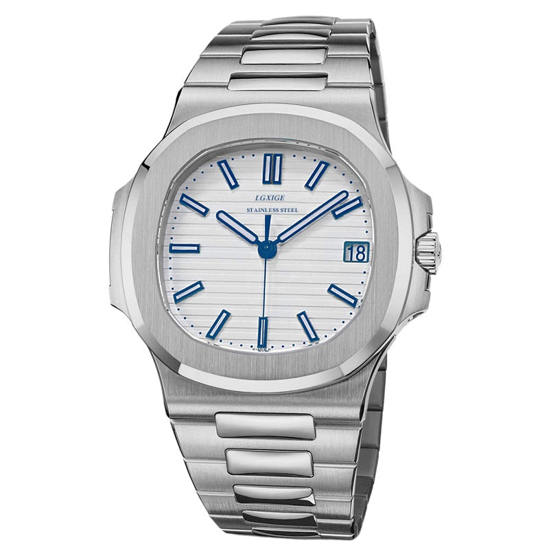 watch Men Top Brand Luxury Quartz Watch Rosegold Chronograph Sports Watch Shockproof 30m Waterproof hublo LGXIGE Wristwatch