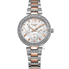 Casio watch Swarovski Crystal women watches top brand luxury set ladies watch women 50mWaterproof Quartz Sport clock reloj mujer
