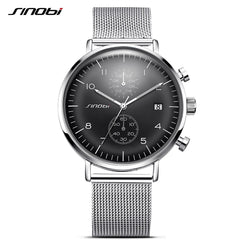 2019 SINOBI New Multifunction Men Watch Fashion DIY Luminous Quartz Watch For Men Male Casual Sport Chronograph Stop Watch Clock