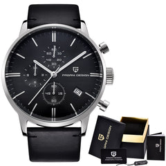 PAGANI design luxury Top Brand simple Chronograph stainless steel Men's Watch Military Quartz Wrist Watches Dress Clock Male