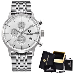 PAGANI design luxury Top Brand simple Chronograph stainless steel Men's Watch Military Quartz Wrist Watches Dress Clock Male