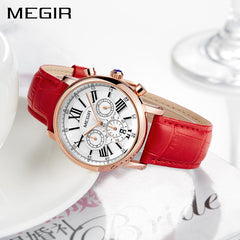 MEGIR Fashion Women Bracelet Watches Top Brand Luxury Ladies Quartz Watch Clock for Lovers Relogio Feminino Sport Wristwatches