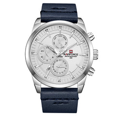 Mens Watches NAVIFORCE Top Brand Luxury Waterproof 24 hour Date Quartz Watch Man Fashion Leather Sport Wrist Watch Men Clock