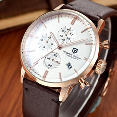 Top Brand Luxury PAGANI Design Chronograph Leather Men's Watches Quartz Fashion Sport Military Wristwatch Men relogio masculino