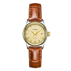 Parnis Royal Seriers Luminous Lady Women Leather Watchband  Fashion Automatic Mechanical Watch Wristwatch
