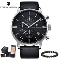 Top Brand Luxury PAGANI Design Chronograph Leather Men's Watches Quartz Fashion Sport Military Wristwatch Men relogio masculino