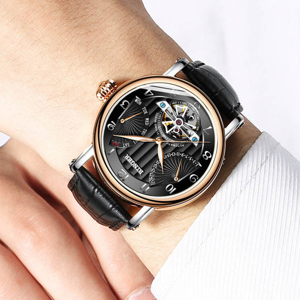 Switzerland BINGER Tourbillon Automatic Watch Mens Mechanical Multifunction Watches Top Brand Luxury Sapphire Men Clock Relogio