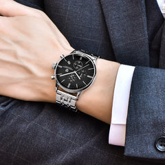 PAGANI design luxury Top Brand simple Chronograph stainless steel Men's Watch Military Quartz Wrist Watches Dress Clock Male