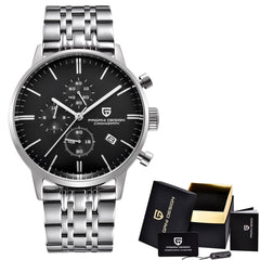 PAGANI design luxury Top Brand simple Chronograph stainless steel Men's Watch Military Quartz Wrist Watches Dress Clock Male