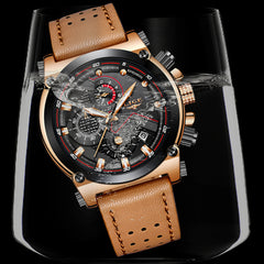 LIGE Fashion Mens Watches Top Brand Luxury Casual Sport Quartz Watch Men Leather Waterproof Military Wristwatch Relogio Masculio