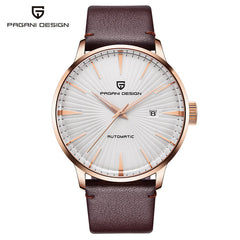 PAGANI DESIGN Brand Watch Men Automatic Mechanical Wristwatches Mens Leather Waterproof Watches New Men's Clock relojes hombre