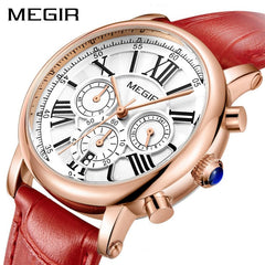 MEGIR Fashion Women Bracelet Watches Top Brand Luxury Ladies Quartz Watch Clock for Lovers Relogio Feminino Sport Wristwatches