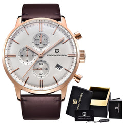 PAGANI design luxury Top Brand simple Chronograph stainless steel Men's Watch Military Quartz Wrist Watches Dress Clock Male