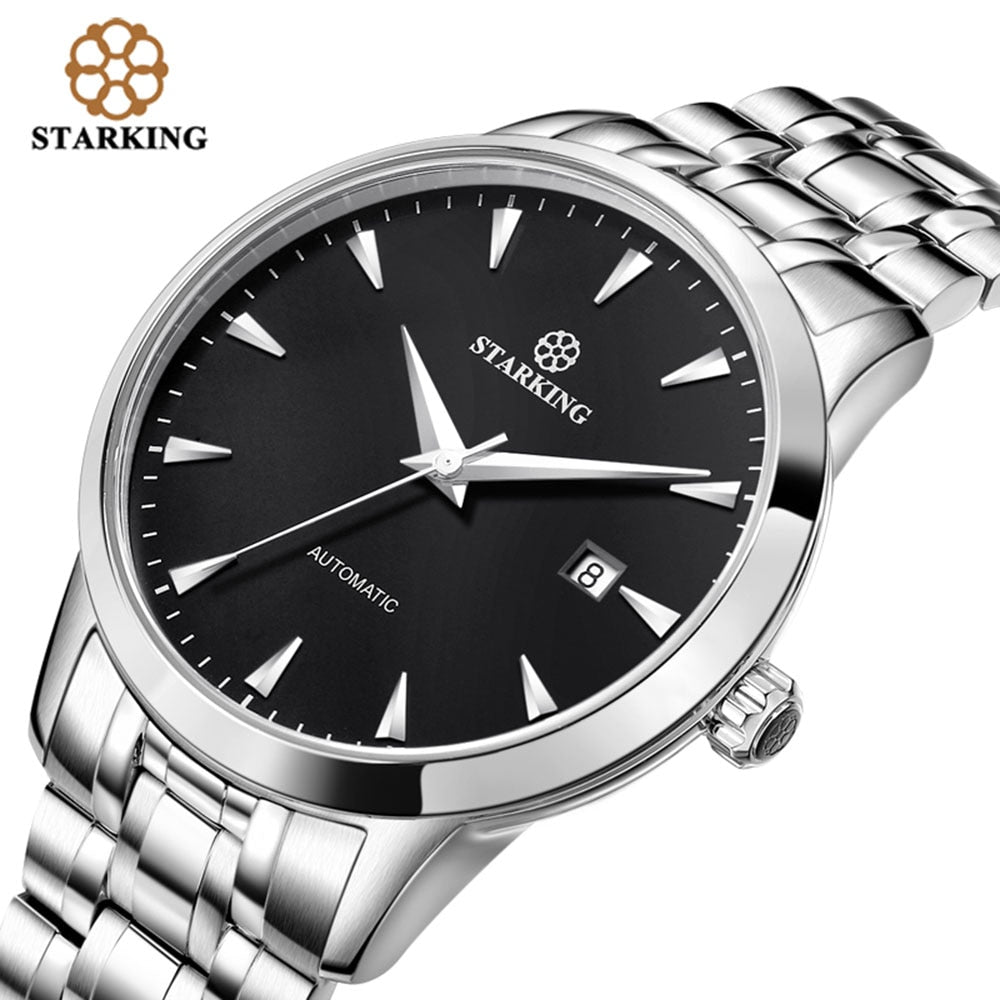 STARKING Original Brand Watch Men Automatic Self-wind Stainless Steel 5atm Waterproof Business Men Wrist Watch Timepieces AM0184