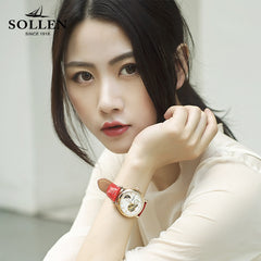 SOLLEN Tourbillon Business women watches brand luxury shockproof waterproof watch women mechanical automatic ladies wristwatch