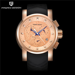 Mens Watches Top Luxury Brand PAGANI DESIGN Sport Military Quatz Watch Silicone Strap Chronograph Waterproof Men's Wrist watch