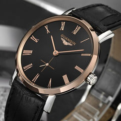 2018 New GUANQIN Watch Rose Gold Men Watch Slim Men Watch 30m Waterproof Clock Man Automatic Mechanical Wristwatches GQ80029-A
