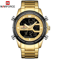 New Watches Men Luxury Top Brand Naviforce LED Men Sports Watches Waterproof Full Steel Quartz Men's Watch Relogio Masculino