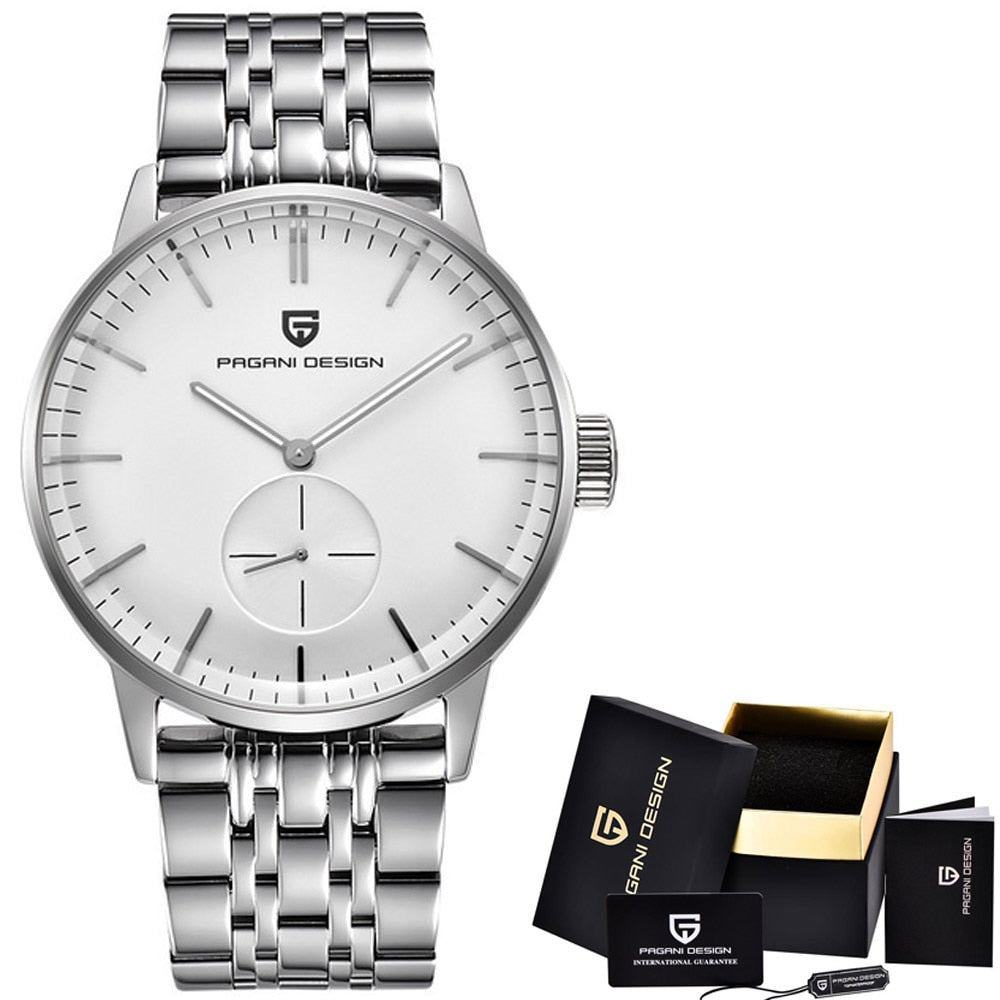 PAGANI design luxury Top Brand simple Chronograph stainless steel Men's Watch Military Quartz Wrist Watches Dress Clock Male