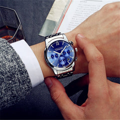 Stainless Steel Men Watch Fashion High Quality Quartz Male Calendar Clock Man Business Waterproof Wrist Watches Classic Design