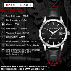 PAGANI DESIGN 2018 New Men's Classic Mechanical Watches Business Waterproof Clock Luxury Brand Genuine Leather Automatic Watch