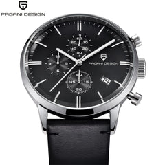 Top Brand Luxury PAGANI Design Chronograph Leather Men's Watches Quartz Fashion Sport Military Wristwatch Men relogio masculino