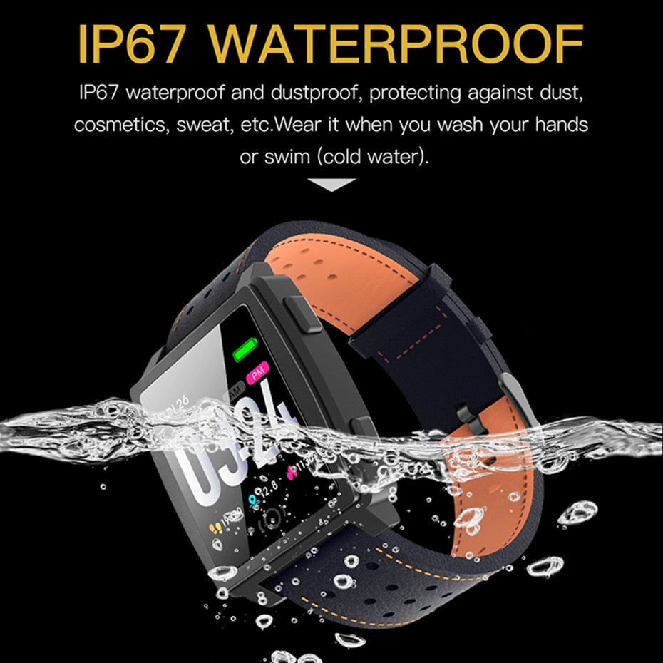 Fashion Bluetooth Smart Watch Long Standby Waterproof Sport Wrist Watch Heart Rate Blood Pressure Fitness Tracker Android IOS