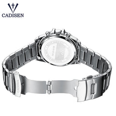 CADISEN 2019 Watch Men Top Brand Luxury Military Army Sports Casual Waterproof Mens Watches Quartz Stainless Steel Wristwatch