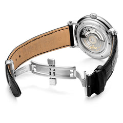 2019 Reef Tiger/RT Fashion Casual Watch Leather Strap Skeleton Automatic Watch Men Blue Designer Watches Gift for Men RGA1617