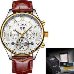 LIGE Watches Men's Automatic Machinery Business Waterproof Clocks Men's Watches Luxury Fashion Casual Watch Relogio Masculino