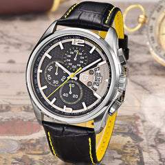 PAGANI DESIGN Mens watches Chronograph outdoor sports waterproof leather strap quartz-watch men student fashion wristwatch male