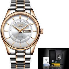 LIGE Men Watch 30m Waterproof Mens Watches Top Brand Luxury Steel Watch Chronograph Male Clock Casual sport relojes hombre