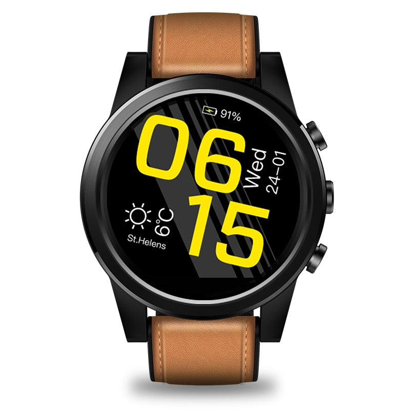 Zeblaze THOR 4 PRO 4G SmartWatch 1.6 inch Crystal Display GPS/GLONASS Quad Core 16GB 600mAh Hybrid Leather Strap Smart Watch Men