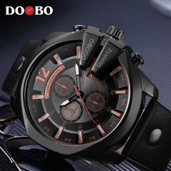 DOOBO Men Watches Top Brand Luxury Gold Male Watch Fashion Leather Strap Casual sport Wristwatch With Big Dial Drop Shipping