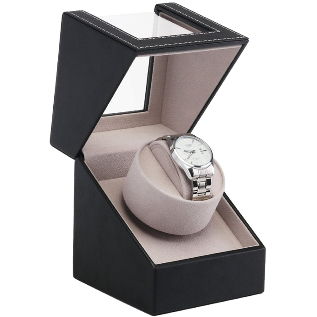 EU/US/AU/UK Plug High Class Motor Watch Shaker Watch Winder Case Holder Display Automatic Mechanical Black Brown Winding Jewelry