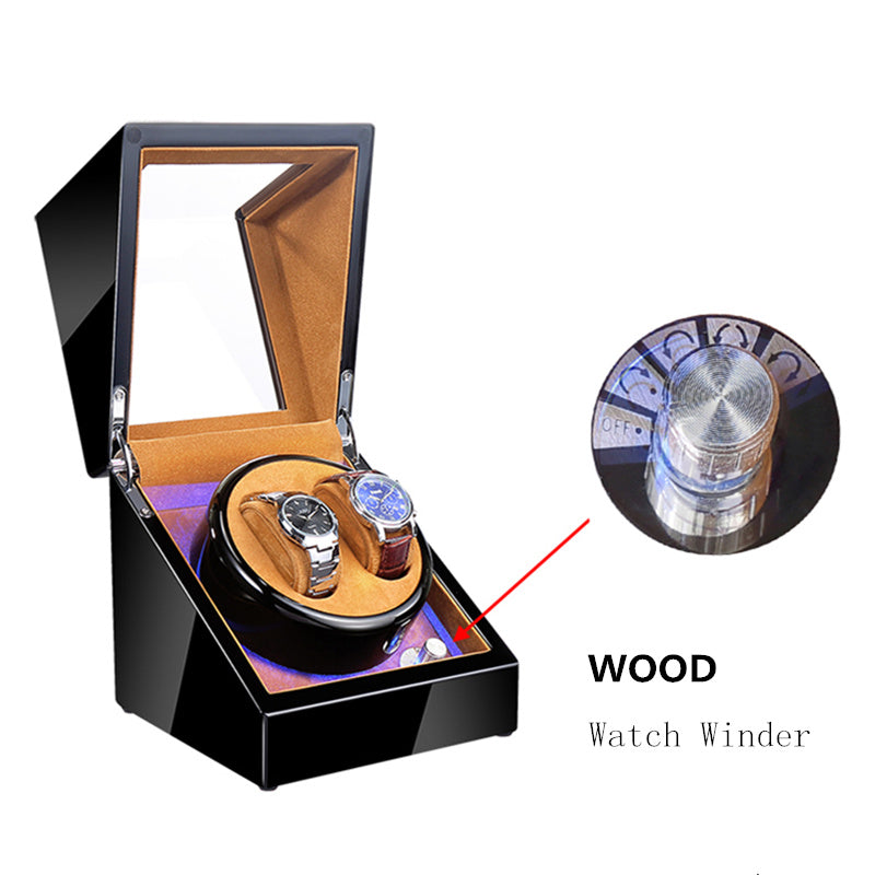 New Wood Watch Winders Black Automatic Self Watch Winder For Mechanical Watches Fashion Watch Storage Organizer Holder