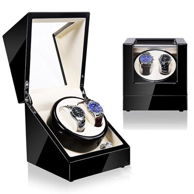 New Wood Watch Winders Black Automatic Self Watch Winder For Mechanical Watches Fashion Watch Storage Organizer Holder