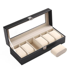 2019 High Quality PU Leather 6 10 12 Slots Wrist Watch Display Box Storage Holder Organizer Watch Case Jewelry Dispay Watch Box