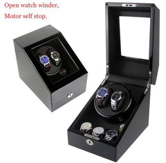 High Quality Watch Winder Open Motor Stop Luxury Automatic Watch Display Box Winders 2-3, 4-0, 4-6 Wood Leather Box Winder