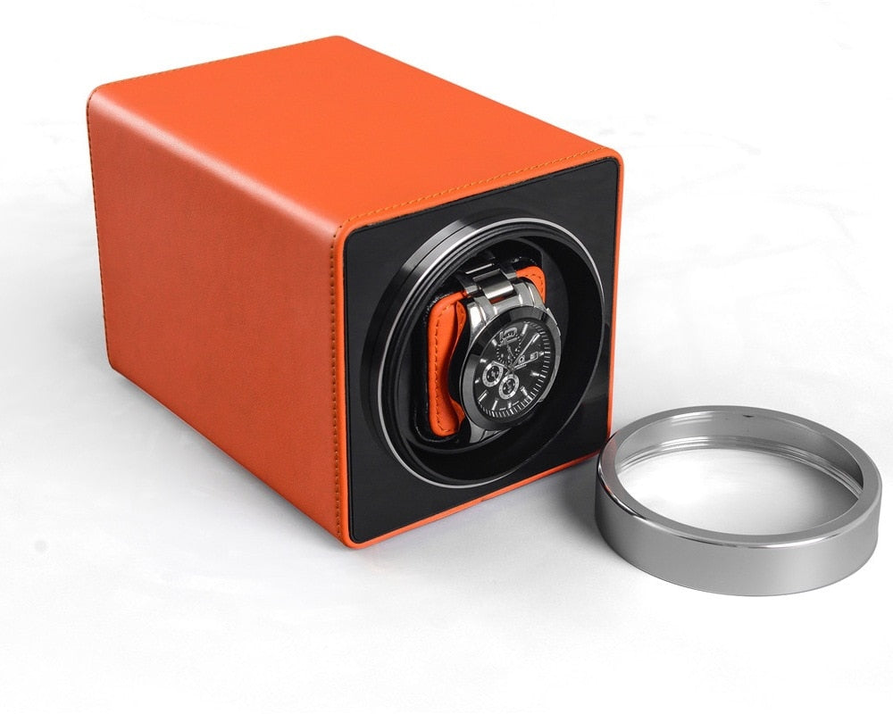 LISM  Auto Silent Watch Winder Irregular Shape Transparent Cover Wrist watch Box with EU/US/UK Plug Luxury Box Automatic Watch