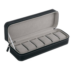 2/6/10/12 Girds Leather/Carbon Fiber Watch Box Jewelry Storage Box Organizer for Earrings Rings Bracelet Display Holder Case