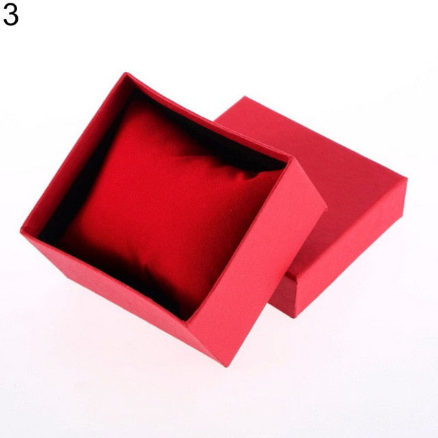 New Arrival Red Watch Box Cardboard Present Gift Box Rectangle High-Grade Quartz Watches Packing Box Jewelry Box Christmas Gift