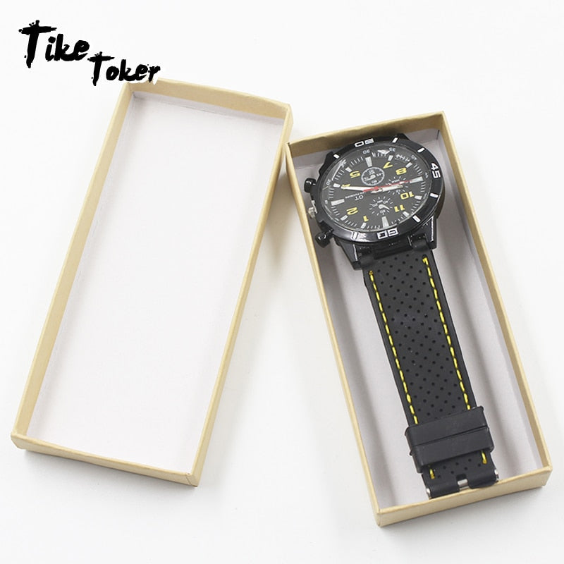 TIke Toker,Luxury Watch Box Paper Jewelry Wrist Watches Holder Display Storage Box Organizer Case Gift Paper Women Watch Box New