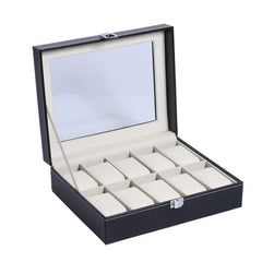 2 6 10 Grids PU Leather Watch Box Case Professional Holder Organizer for Clock Watches Jewelry Boxes Case Display best gift