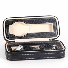 Portable 2 4 8 Grids Zipper Watch Box Lover Luxury PU Leather Watch jewelry Case Watch Organizer  jewelry box Holder