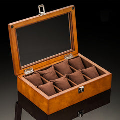 New Wood Watch Display Box Organizer Black Top Watch Wooden Case Fashion Watch Storage Packing Gift Boxes Jewelry Cases W027