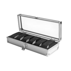 2019 6 Grids Aluminum Watch Box Case Professional Holder Organizer for Clock Watches Jewelry Boxes Case Display